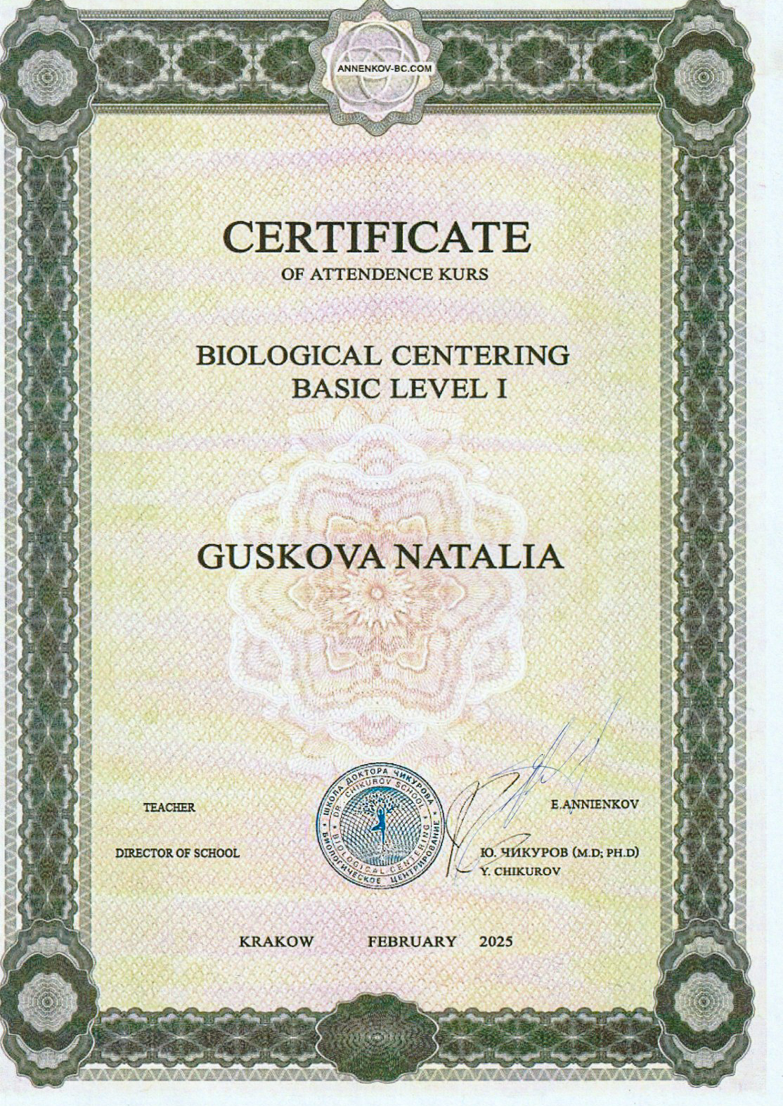Сертификат 1